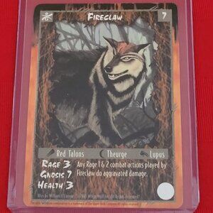 1995 RAGE, DOUBLE SIDED FIRECLAW CARD!!!
